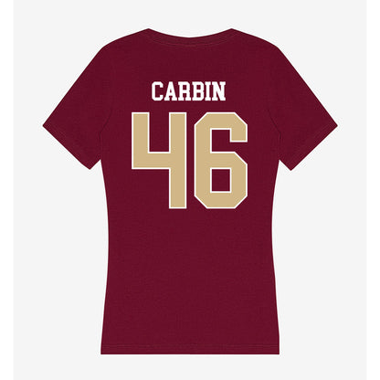 FSU - NCAA Football : Chris Carbin - Women's V-Neck T-Shirt-1