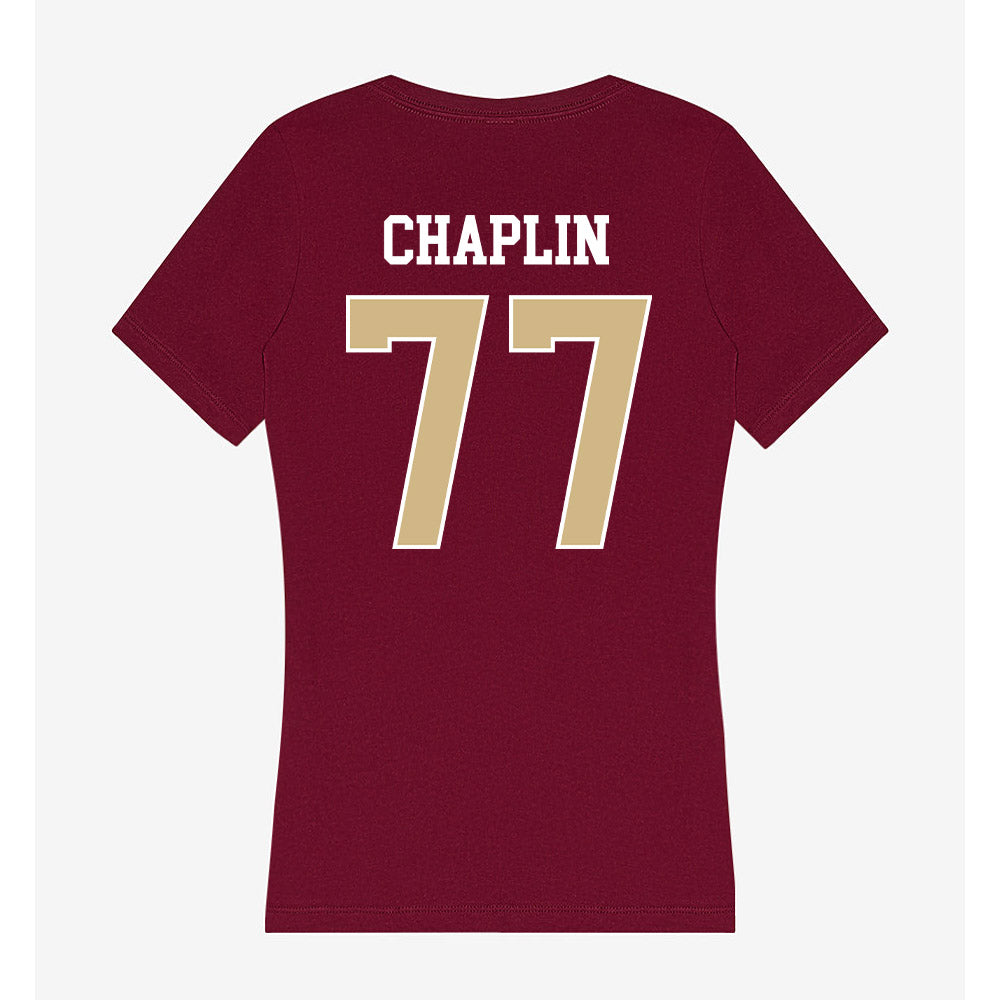 FSU - NCAA Football : Xavier Chaplin - Women's V-Neck T-Shirt-1