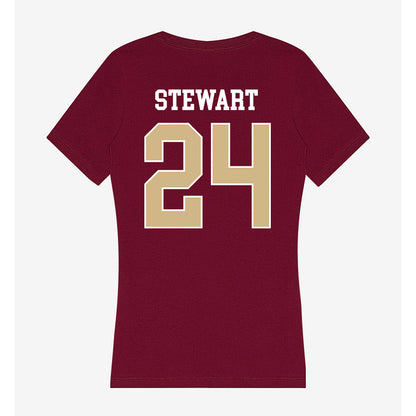 FSU - NCAA Women's Basketball : Morgan Stewart - Women's V-Neck T-Shirt-1