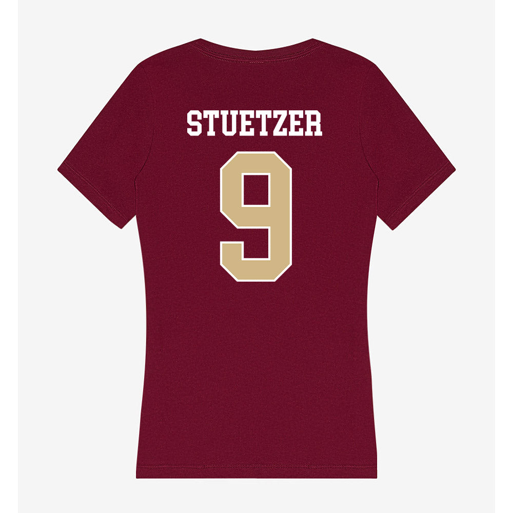 FSU - NCAA Baseball : John Stuetzer - Women's V-Neck T-Shirt-1