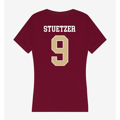 FSU - NCAA Baseball : John Stuetzer - Women's V-Neck T-Shirt-1