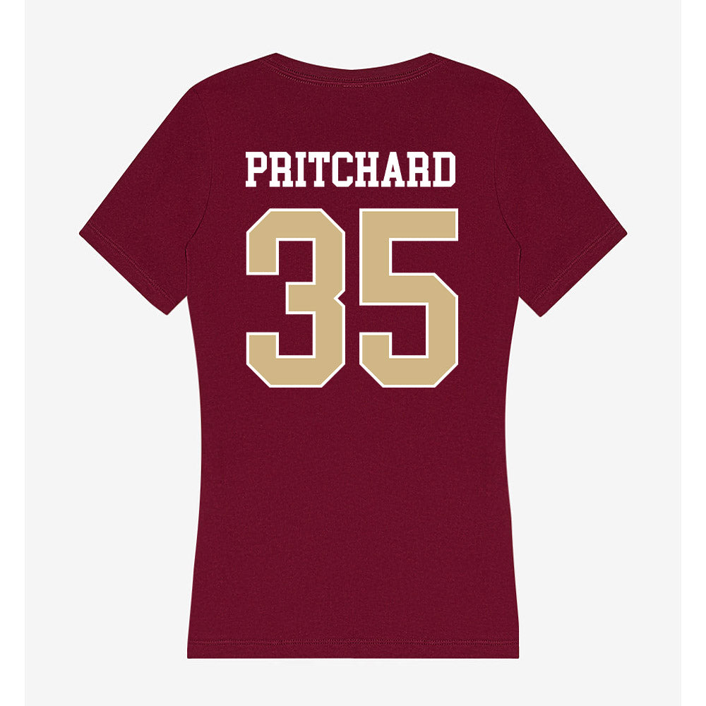 FSU - NCAA Football : Ethan Pritchard - Women's V-Neck T-Shirt-1