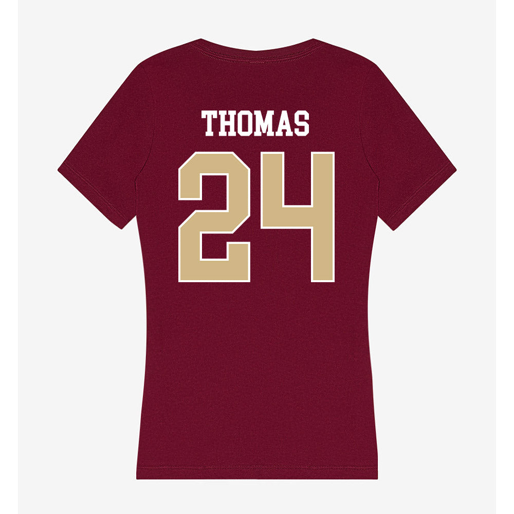 FSU - NCAA Football : Amari Thomas - Women's V-Neck T-Shirt-1