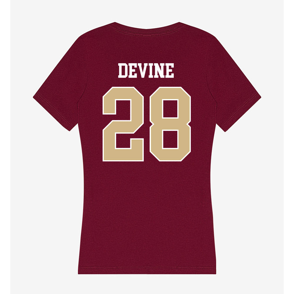 FSU - NCAA Women's Lacrosse : Annie Devine - Women's V-Neck T-Shirt-1