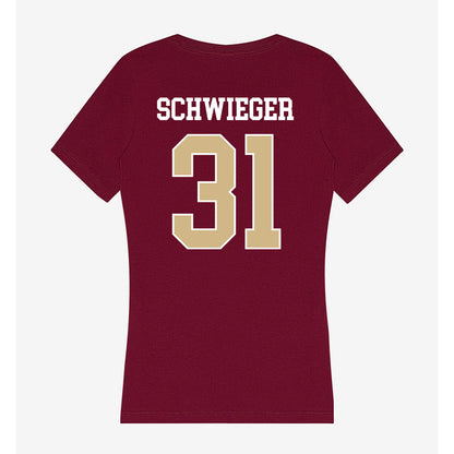 FSU - NCAA Men's Basketball : Cooper Schwieger - Women's V-Neck T-Shirt-1