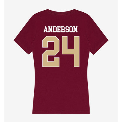 FSU - NCAA Women's Soccer : ashlyn anderson - Women's V-Neck T-Shirt-1