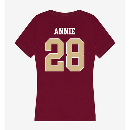 FSU - NCAA Women's Lacrosse : Aine Devine - Women's V-Neck T-Shirt-1