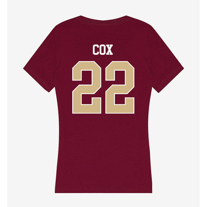 FSU - NCAA Women's Lacrosse : Charlise Cox - Women's V-Neck T-Shirt-1