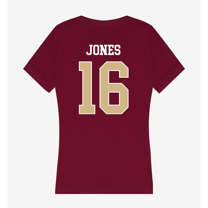 FSU - NCAA Football : Quindarrius Jones - Women's V-Neck T-Shirt-1