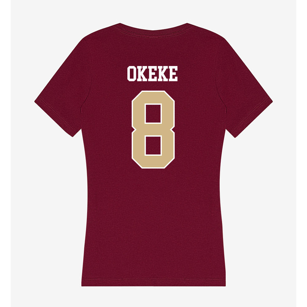 FSU - NCAA Women's Soccer : Janet Okeke - Women's V-Neck T-Shirt-1