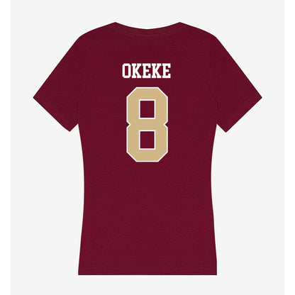 FSU - NCAA Women's Soccer : Janet Okeke - Women's V-Neck T-Shirt-1