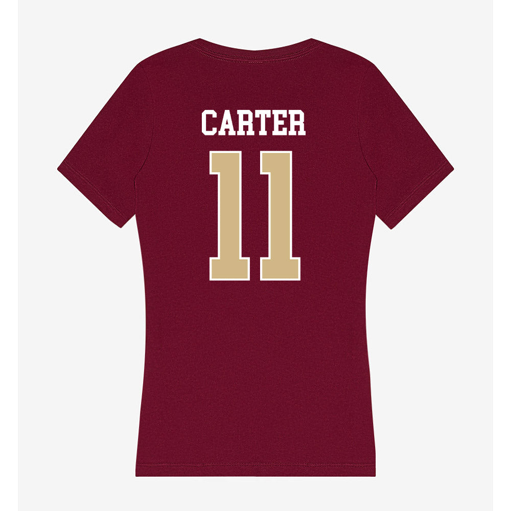 FSU - NCAA Football : Devin Carter - Women's V-Neck T-Shirt-1