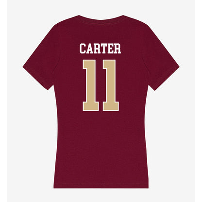 FSU - NCAA Football : Devin Carter - Women's V-Neck T-Shirt-1