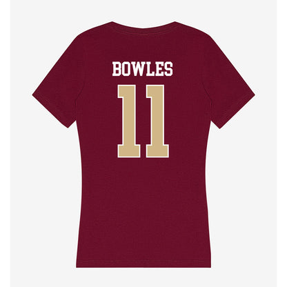 FSU - NCAA Women's Basketball : Sydney Bowles - Women's V-Neck T-Shirt-1