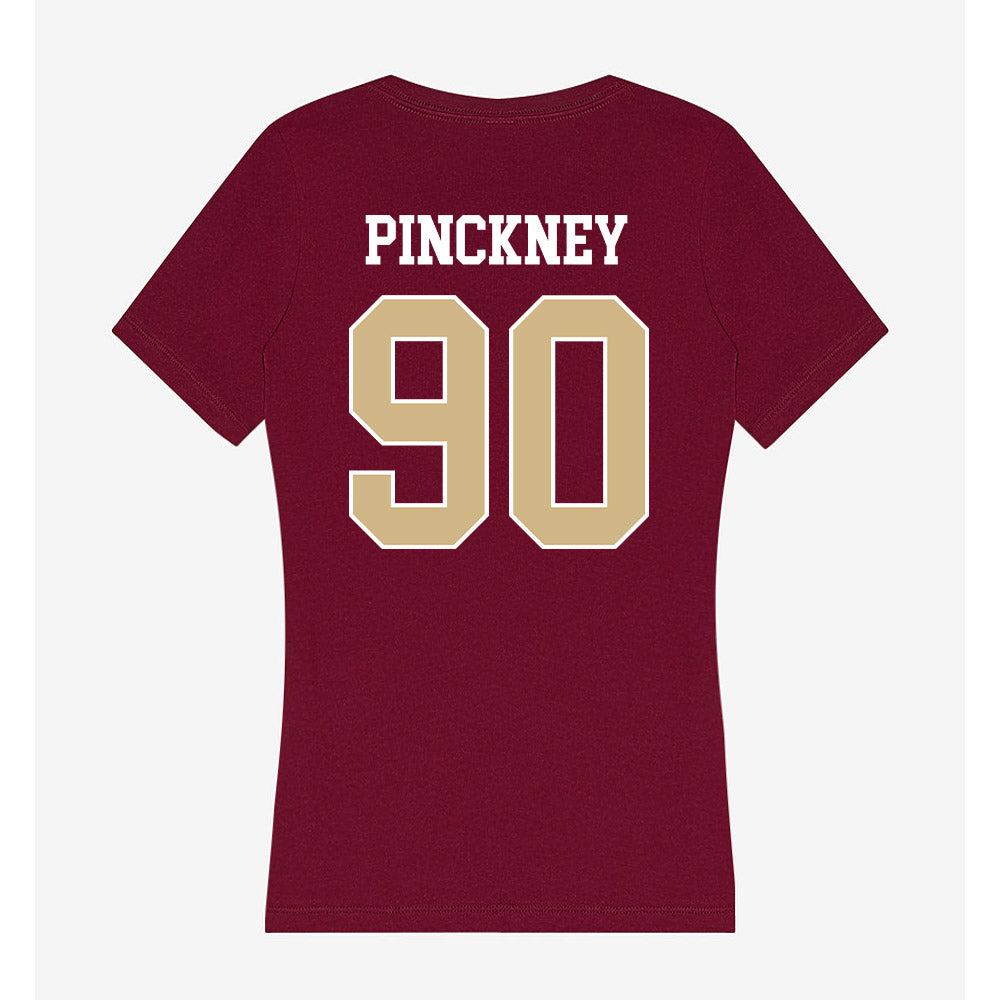 FSU - NCAA Football : Jaemin Pinckney - Women's V-Neck T-Shirt-1