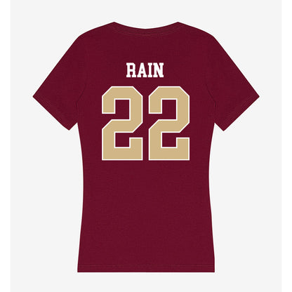 FSU - NCAA Women's Soccer : Claire Rain - Women's V-Neck T-Shirt-1