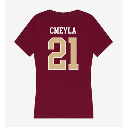 FSU - NCAA Baseball : Nathan Cmeyla - Women's V-Neck T-Shirt-1