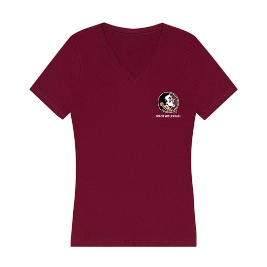 FSU - NCAA Beach Volleyball : Jess Horwath - Women's V-Neck T-Shirt-0