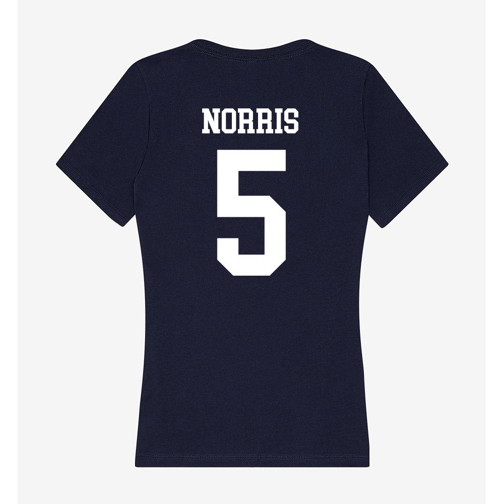 Samford - NCAA Men's Basketball : Cade Norris - Women's V-Neck T-Shirt-1