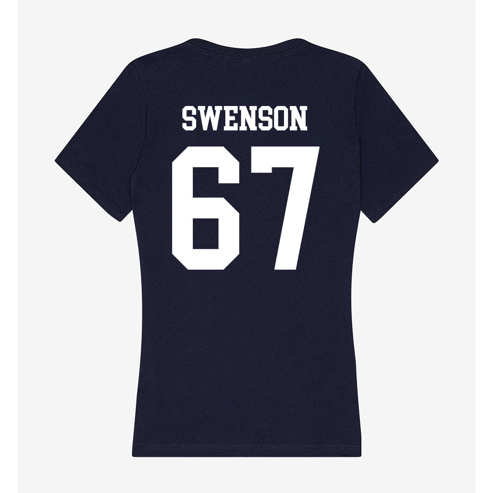 Samford - NCAA Football : Thayne Swenson - Women's V-Neck T-Shirt-1