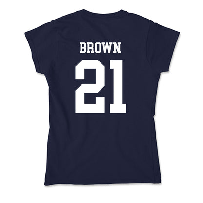 Samford - NCAA Men's Basketball : Corey Brown - Soft Style Women’s T-Shirt-1