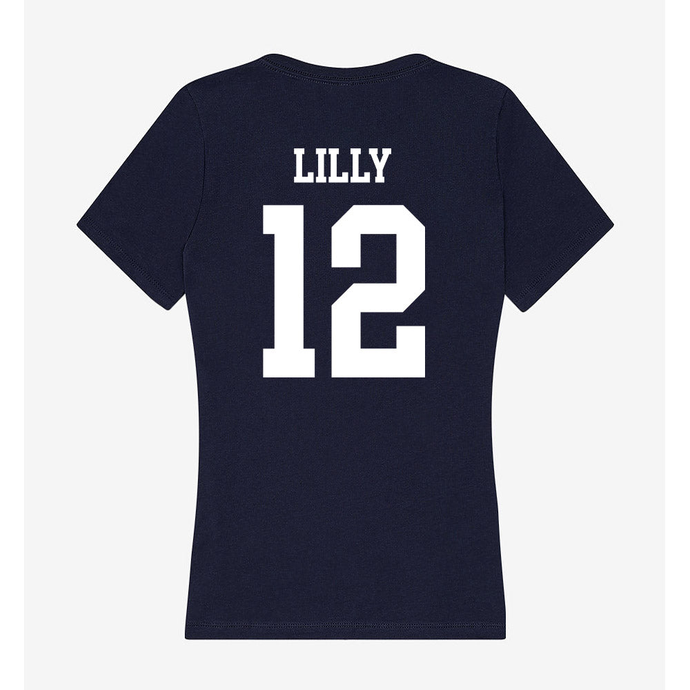 Samford - NCAA Women's Soccer : Langston Lilly - Women's V-Neck T-Shirt-1