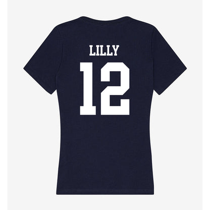 Samford - NCAA Women's Soccer : Langston Lilly - Women's V-Neck T-Shirt-1