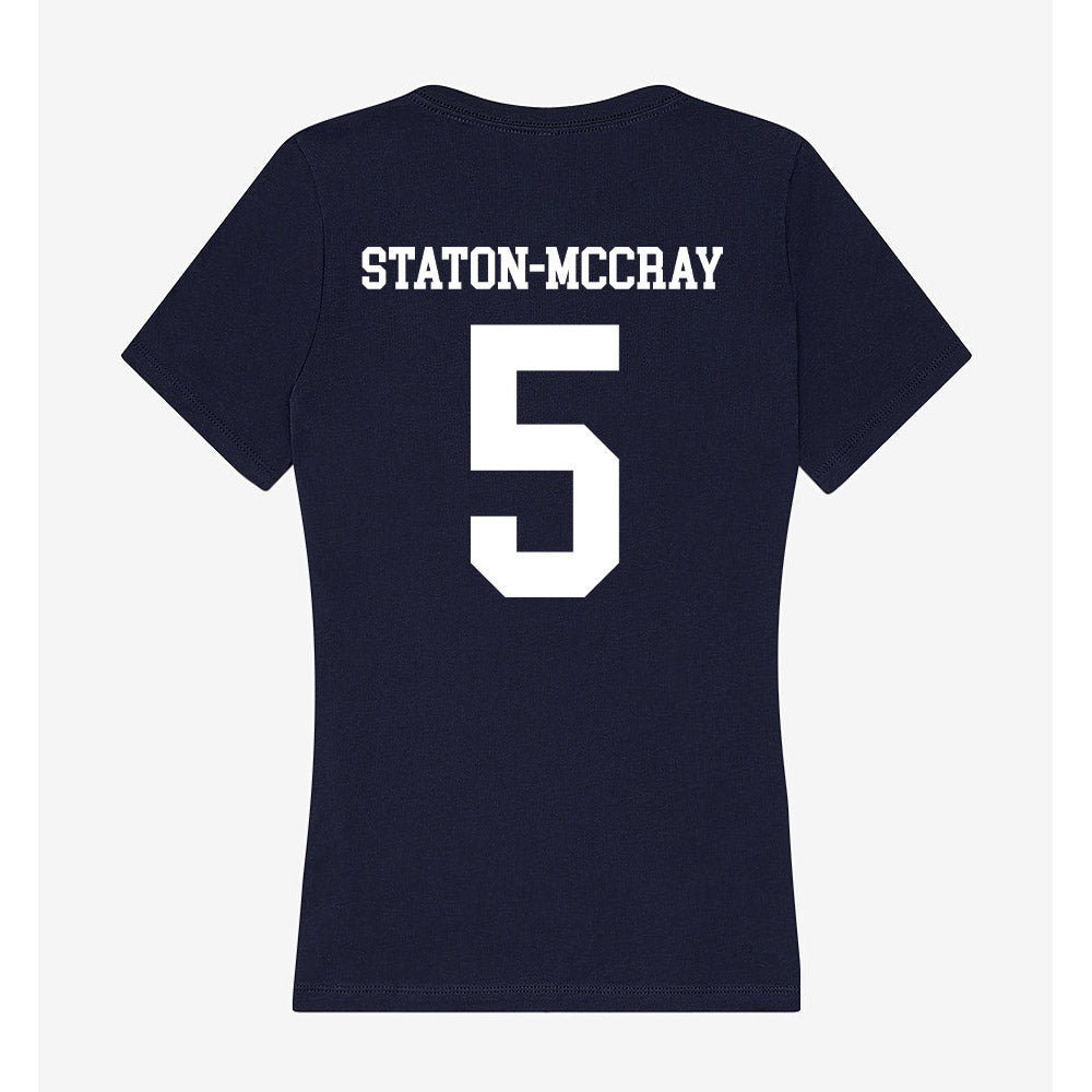 Samford - NCAA Men's Basketball : AJ Staton-McCray - Women's V-Neck T-Shirt-1