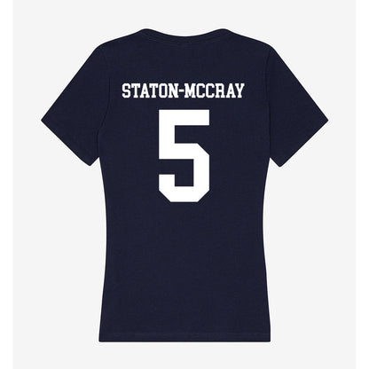 Samford - NCAA Men's Basketball : AJ Staton-McCray - Women's V-Neck T-Shirt-1