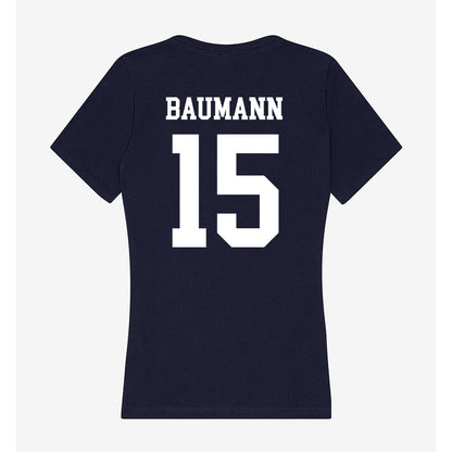 Samford - NCAA Women's Soccer : Ava Baumann - Women's V-Neck T-Shirt-1
