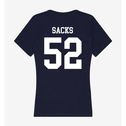 Samford - NCAA Football : Owen Sacks - Women's V-Neck T-Shirt-1