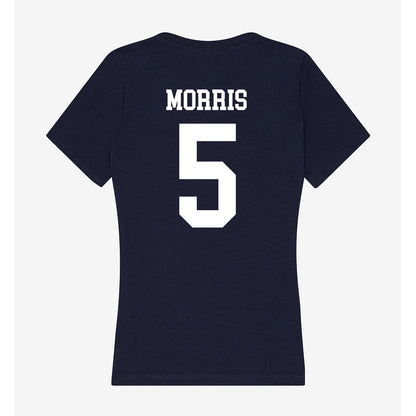 Samford - NCAA Women's Basketball : Francie Morris - Women's V-Neck T-Shirt-1
