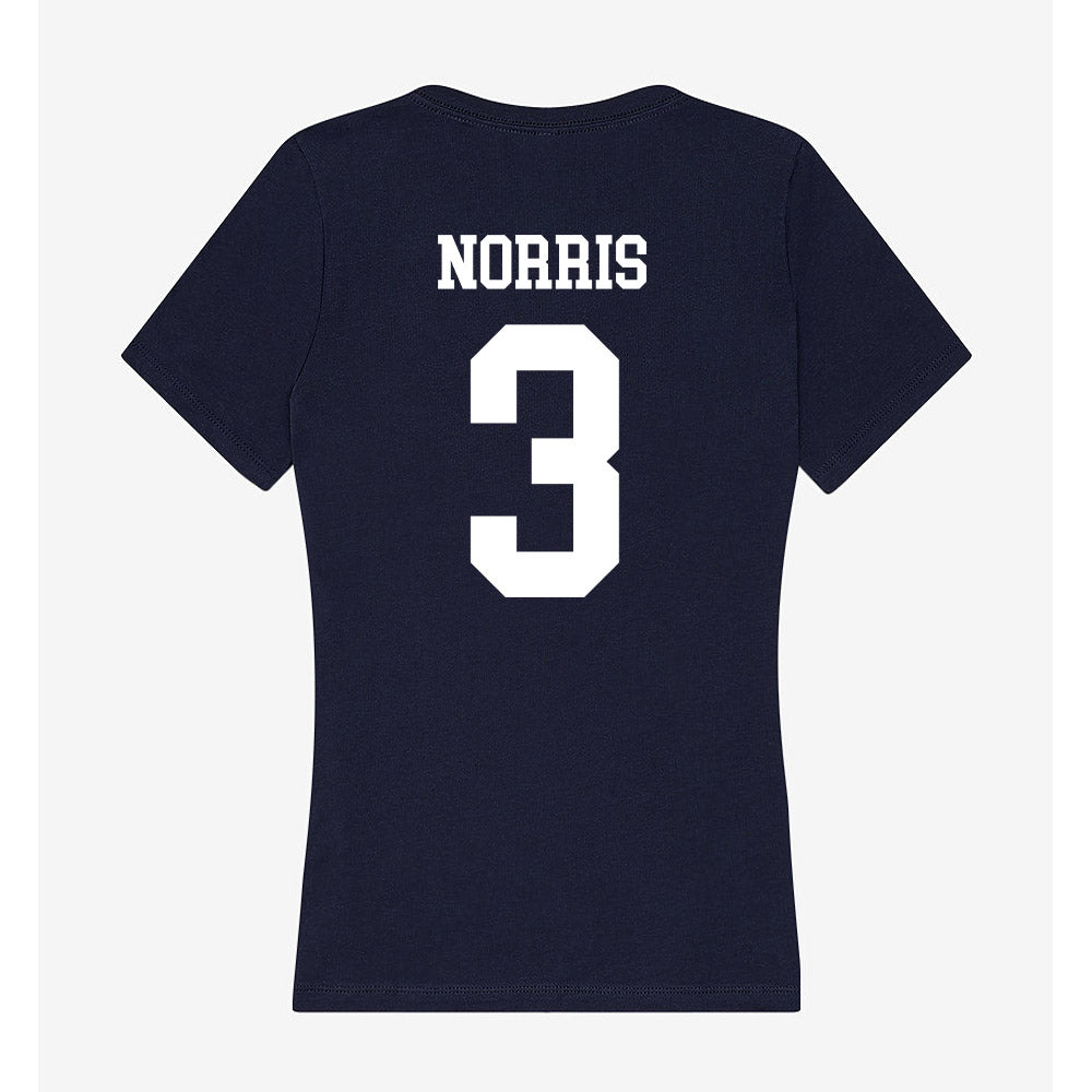 Samford - NCAA Men's Basketball : Keaton Norris - Women's V-Neck T-Shirt-1