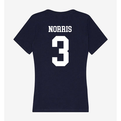 Samford - NCAA Men's Basketball : Keaton Norris - Women's V-Neck T-Shirt-1