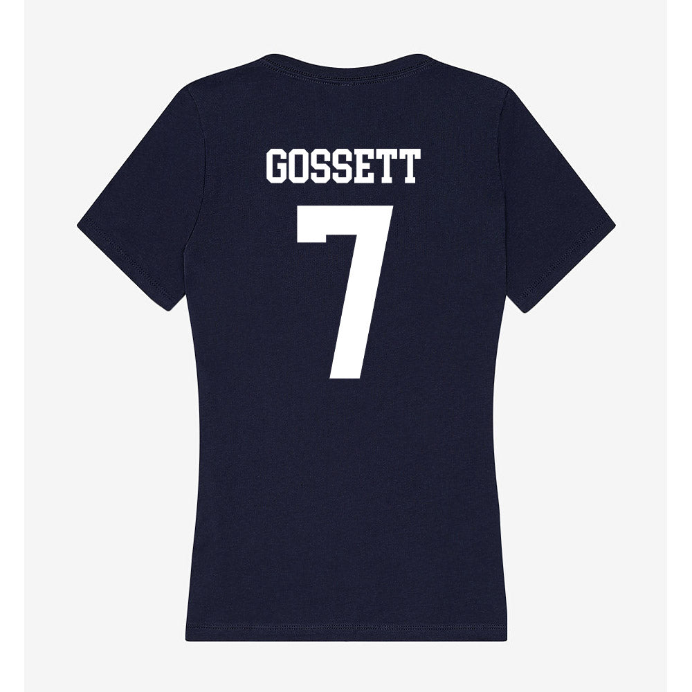 Samford - NCAA Men's Basketball : JD Gossett - Women's V-Neck T-Shirt-1