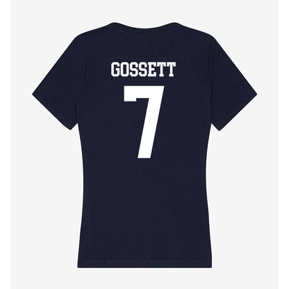 Samford - NCAA Men's Basketball : JD Gossett - Women's V-Neck T-Shirt-1