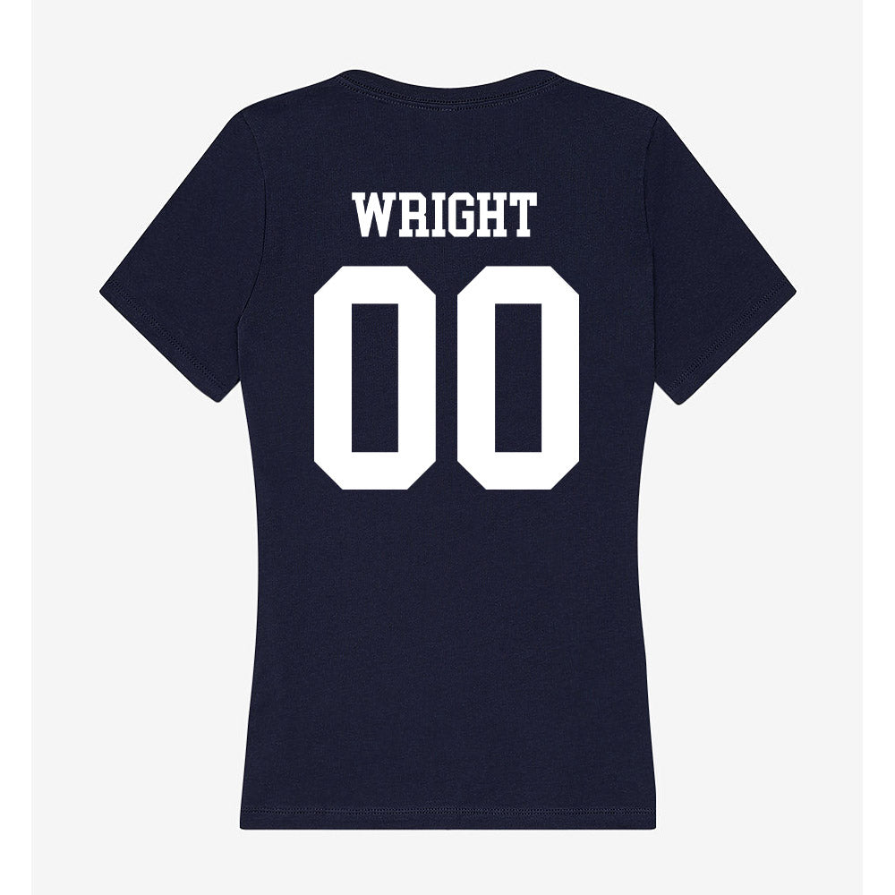 Samford - NCAA Women's Soccer : Abby Wright - Women's V-Neck T-Shirt-1