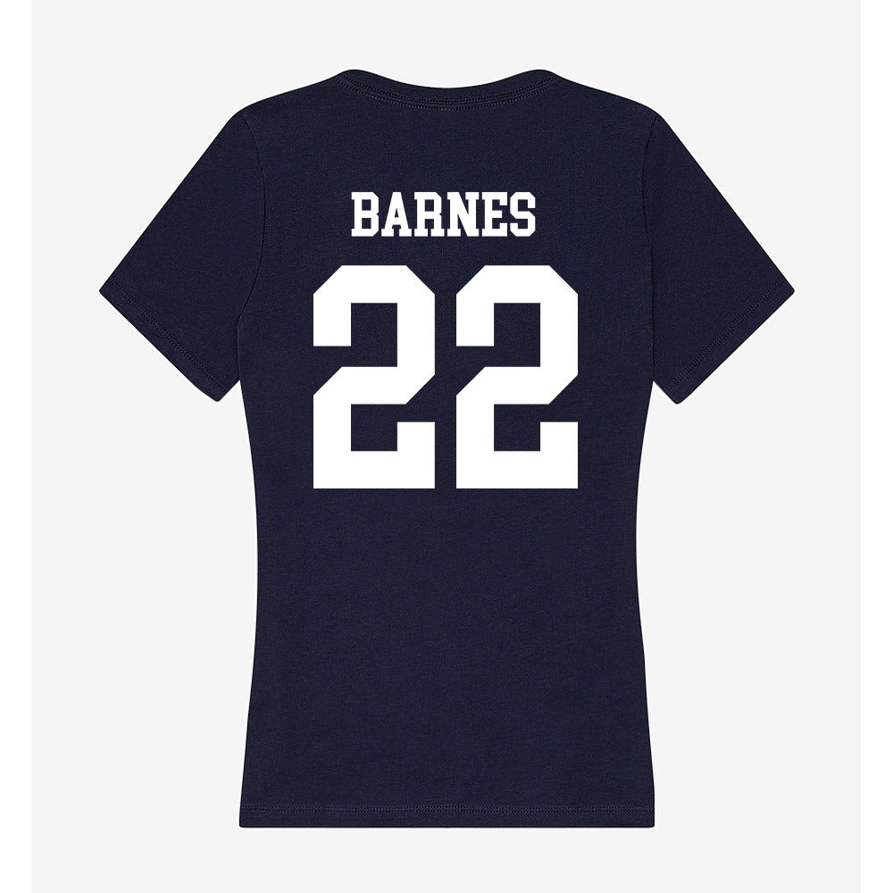 Samford - NCAA Women's Basketball : Natalie Barnes - Women's V-Neck T-Shirt-1