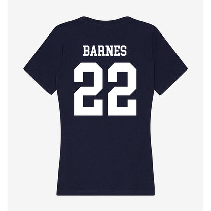 Samford - NCAA Women's Basketball : Natalie Barnes - Women's V-Neck T-Shirt-1