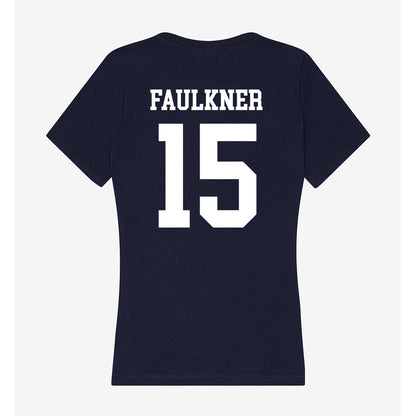 Samford - NCAA Men's Basketball : Dylan Faulkner - Women's V-Neck T-Shirt-1