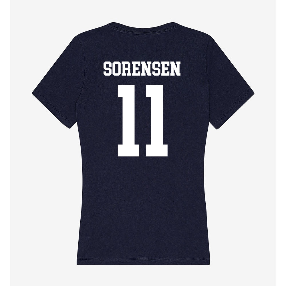 Samford - NCAA Women's Volleyball : Emma Sorensen - Women's V-Neck T-Shirt-1