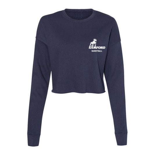 Samford - NCAA Men's Basketball : Kam Martin - Women's Cropped Crew Fleece-0