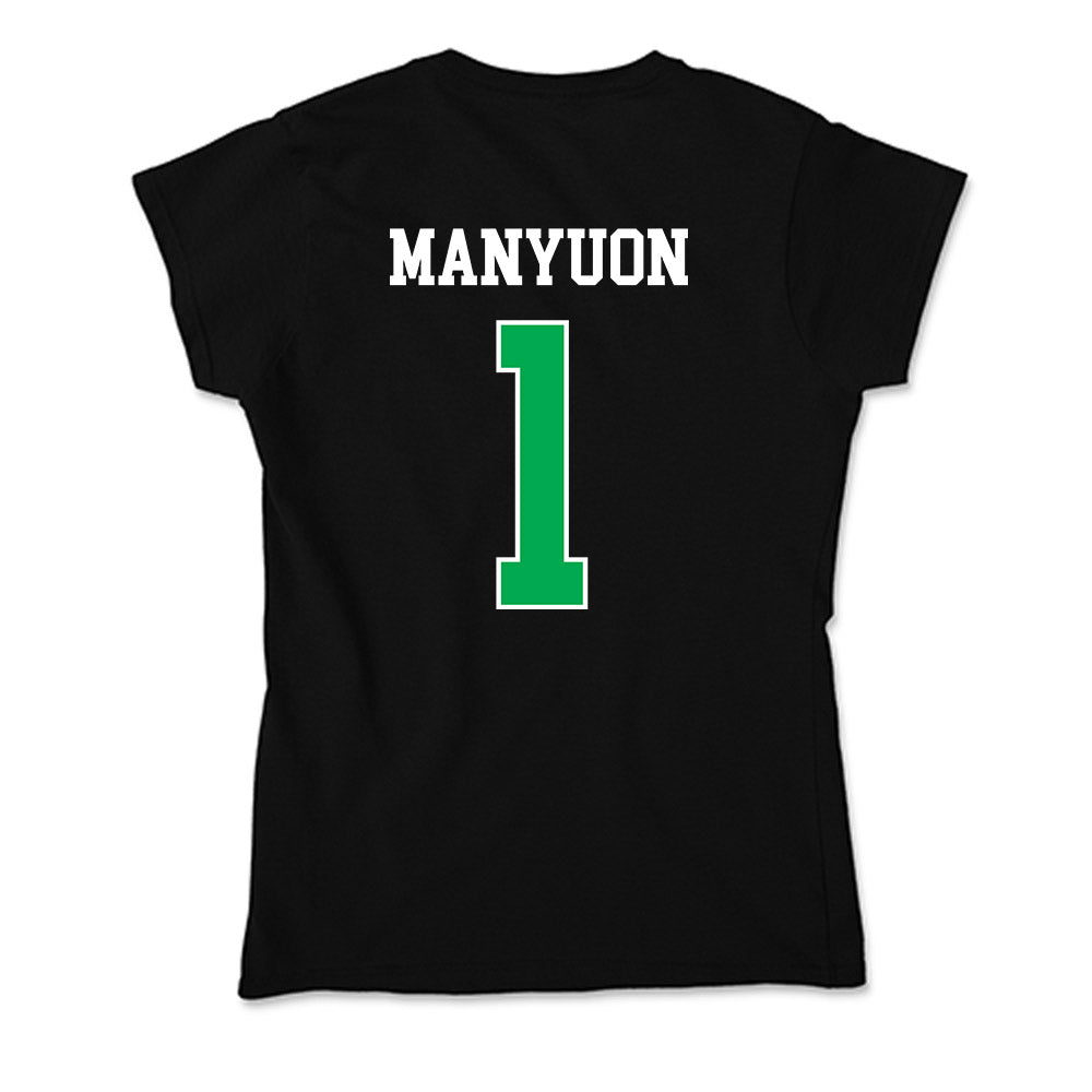 Marshall - NCAA Men's Basketball : Emmanuel Manyuon - Soft Style Women’s T-Shirt-1