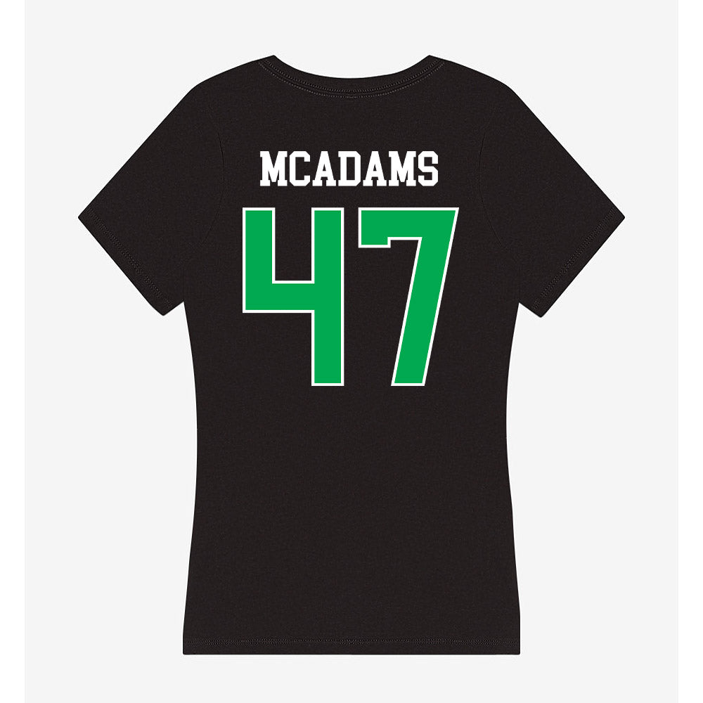 Marshall - NCAA Football : EahJay McAdams - Women's V-Neck T-Shirt-1