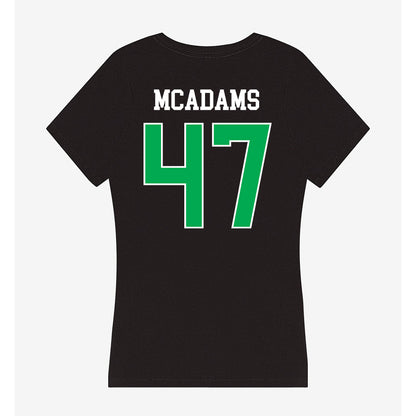 Marshall - NCAA Football : EahJay McAdams - Women's V-Neck T-Shirt-1