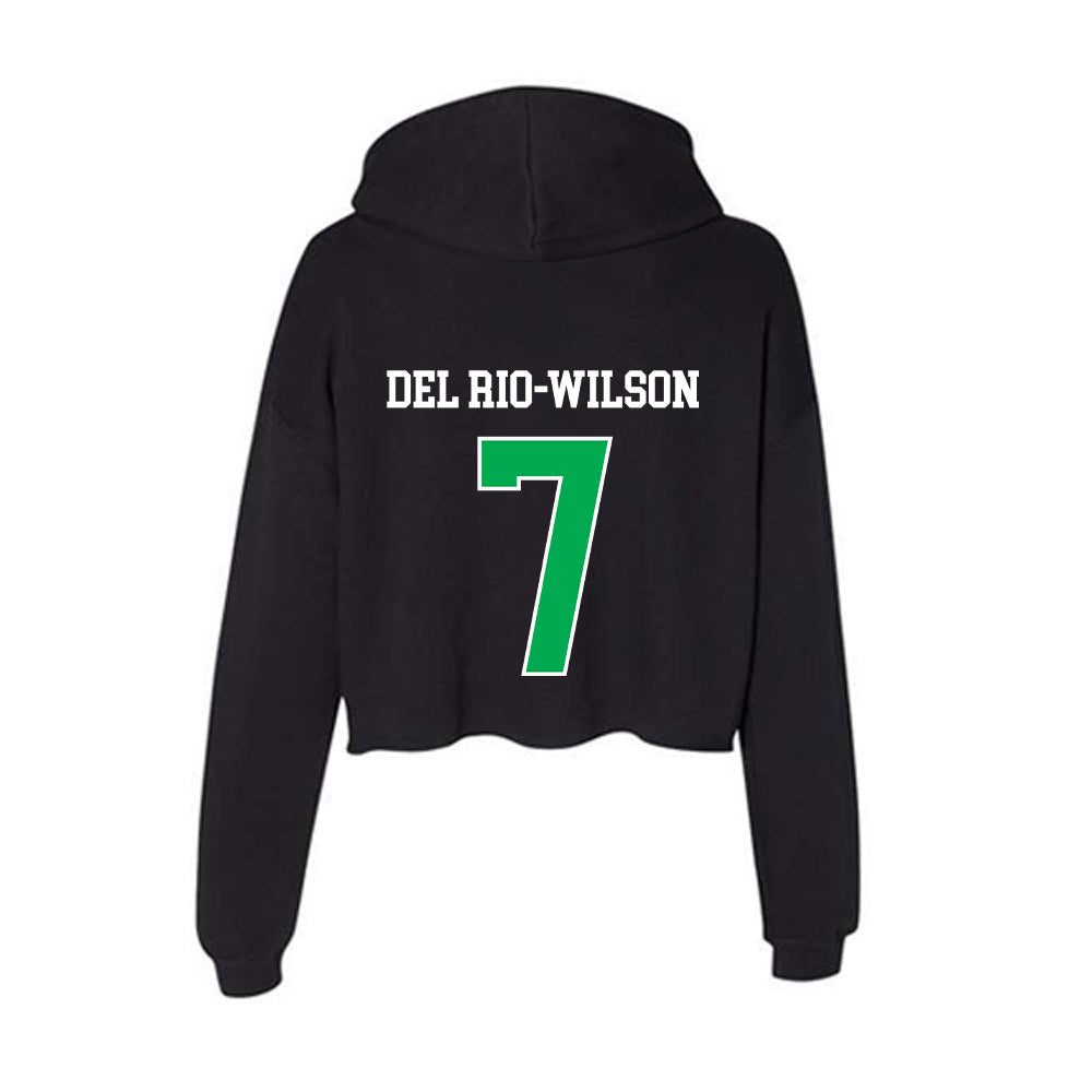 Marshall - NCAA Football : Carlos Del Rio-Wilson - Women's Crop Fleece Hoodie-1