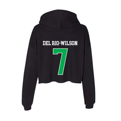 Marshall - NCAA Football : Carlos Del Rio-Wilson - Women's Crop Fleece Hoodie-1