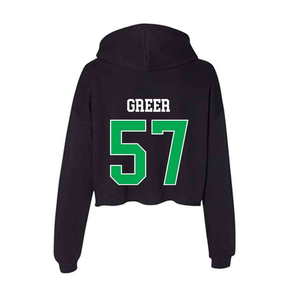 Marshall - NCAA Football : Logan Greer - Women's Crop Fleece Hoodie-1