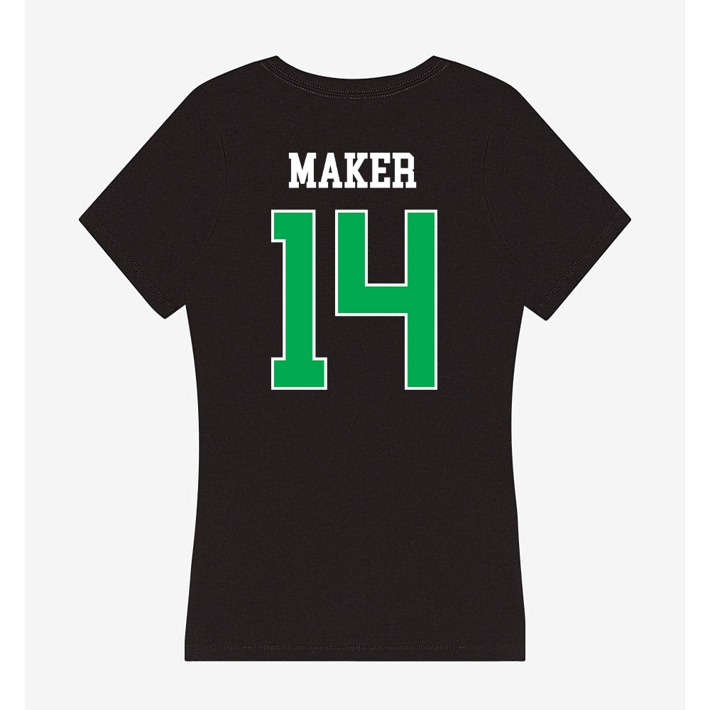 Marshall - NCAA Men's Basketball : Khaman Maker - Women's V-Neck T-Shirt-1