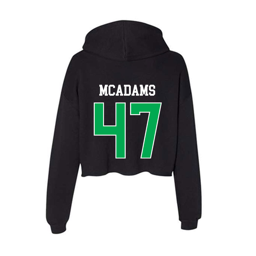 Marshall - NCAA Football : EahJay McAdams - Women's Crop Fleece Hoodie-1